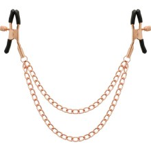 Nippelklemmen mit doppelter goldener Metallkette Nippelklemmen mit doppelter goldener Metallkette