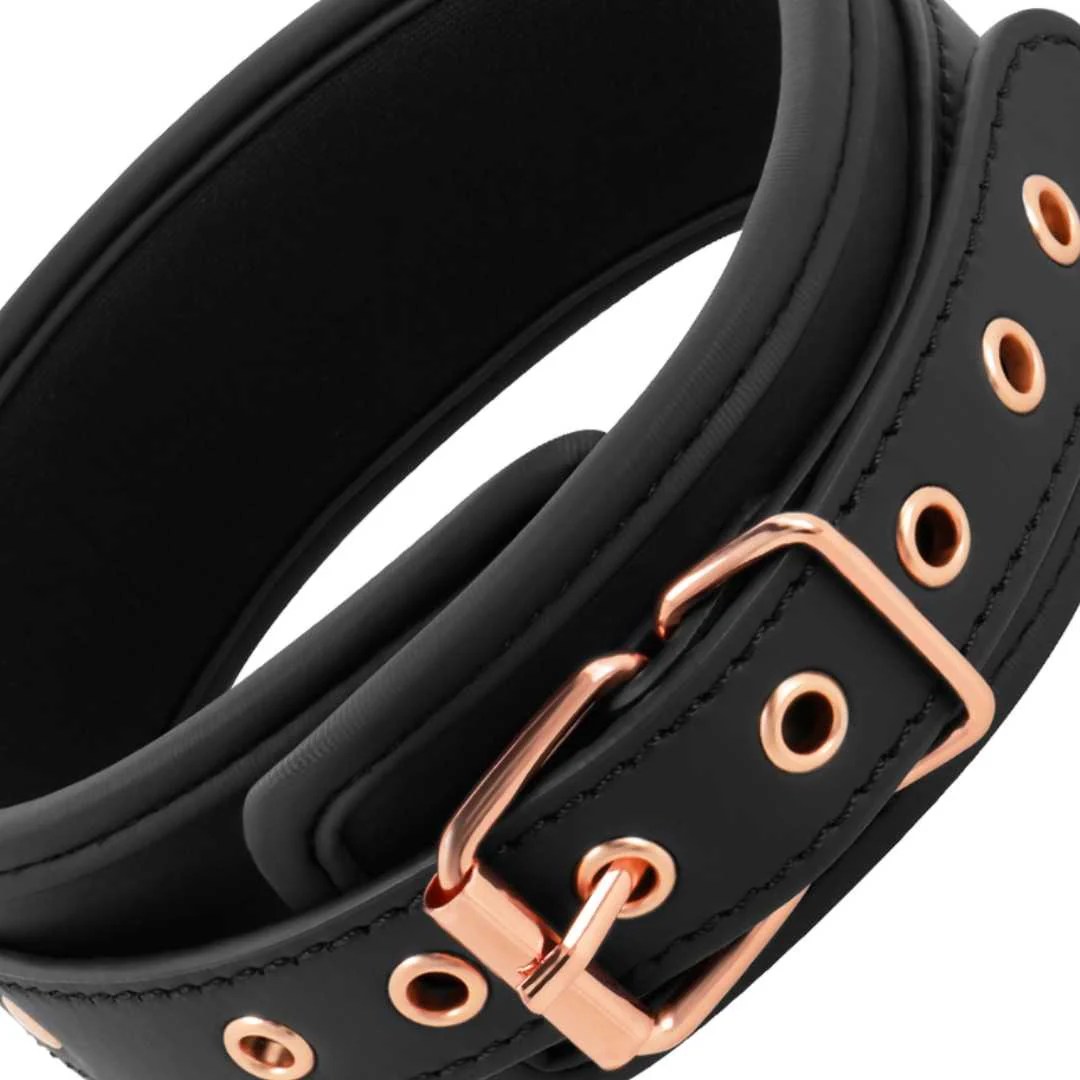 Halsband mit Nippelklemmen und Gold-Details