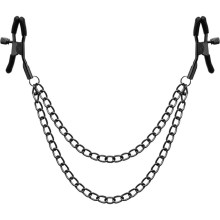 Nippelklammern mit doppelter Metallkette Nippelklammern mit doppelter Metallkette