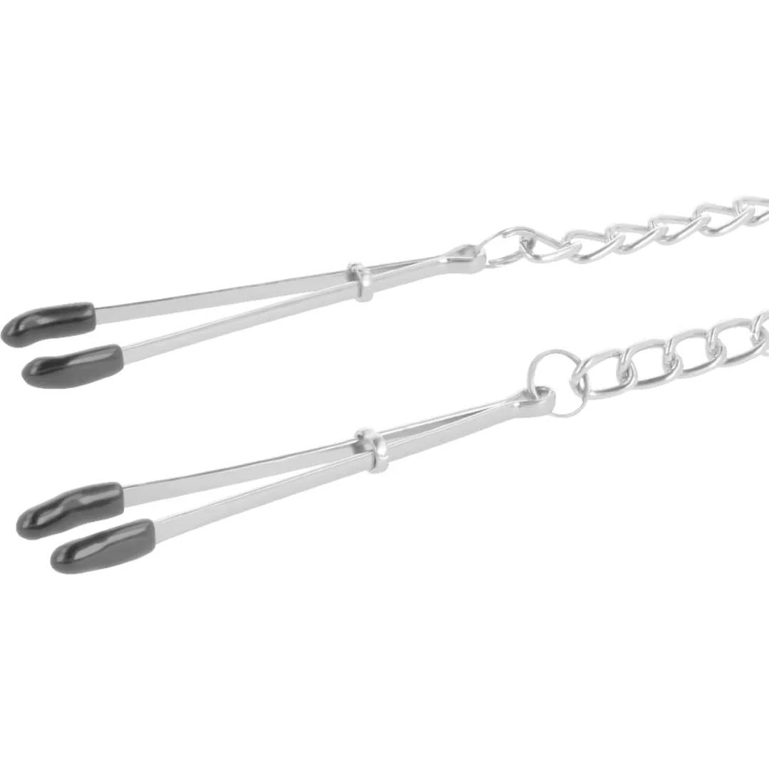 Metall-Nippelklammern mit Kette