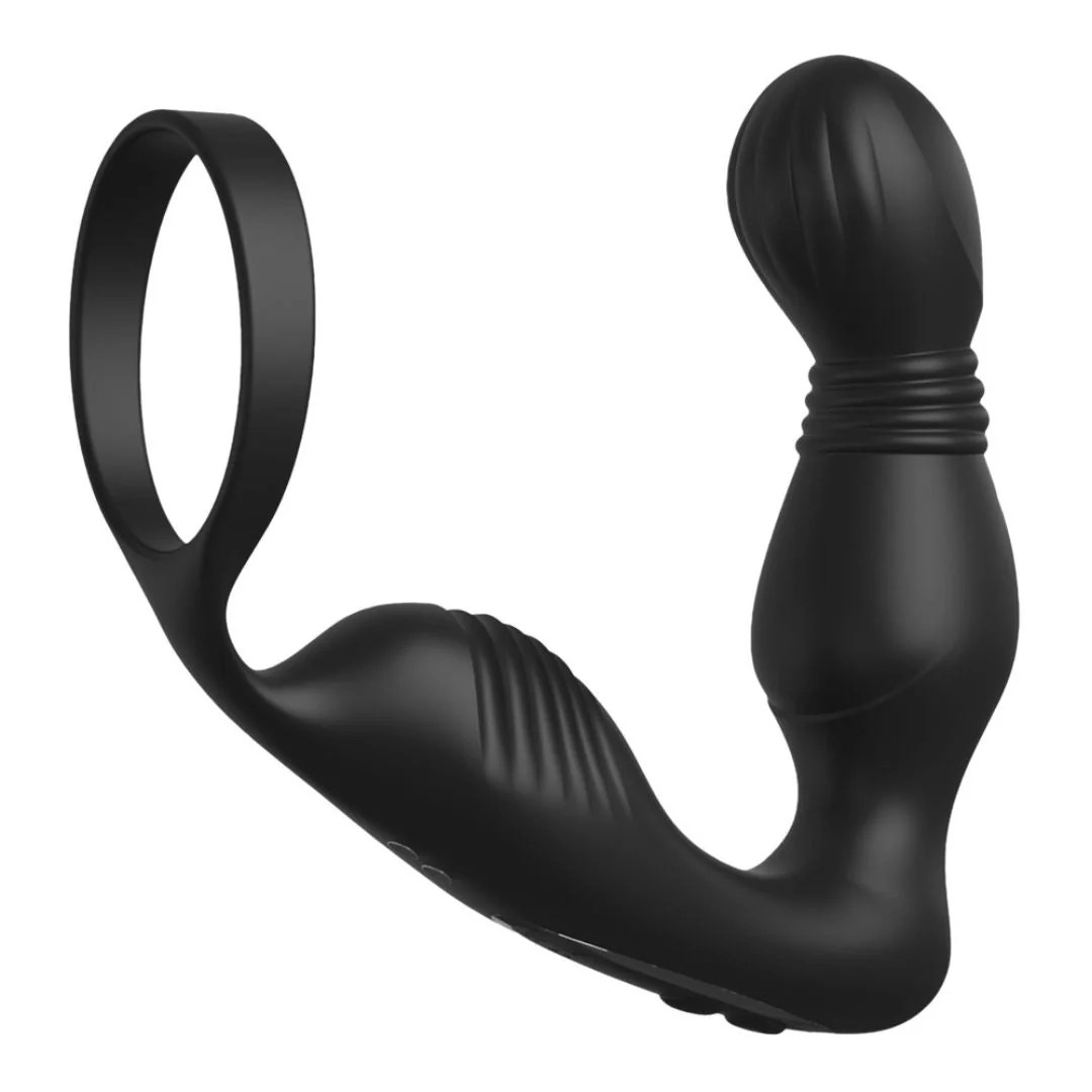 Analvibrator „Ass-Gasm Pro P-Spot Milker“ mit Penisring