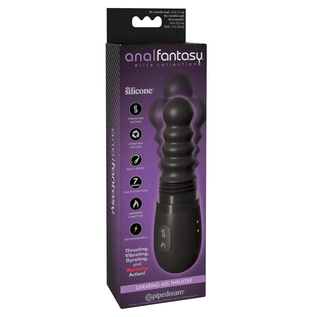 Analdildo „Gyrating Ass Thruster“ mit Kreis-, Stoß- und Vibrationsfunktion