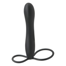 Analdildo mit Penis- und Hodenring "Double Trouble" Analdildo mit Penis- und Hodenring "Double Trouble"