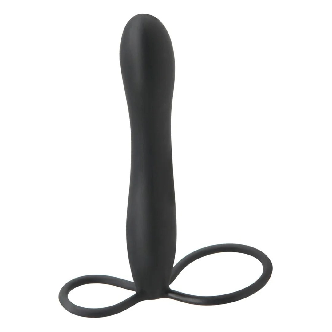 Analdildo mit Penis- und Hodenring "Double Trouble"