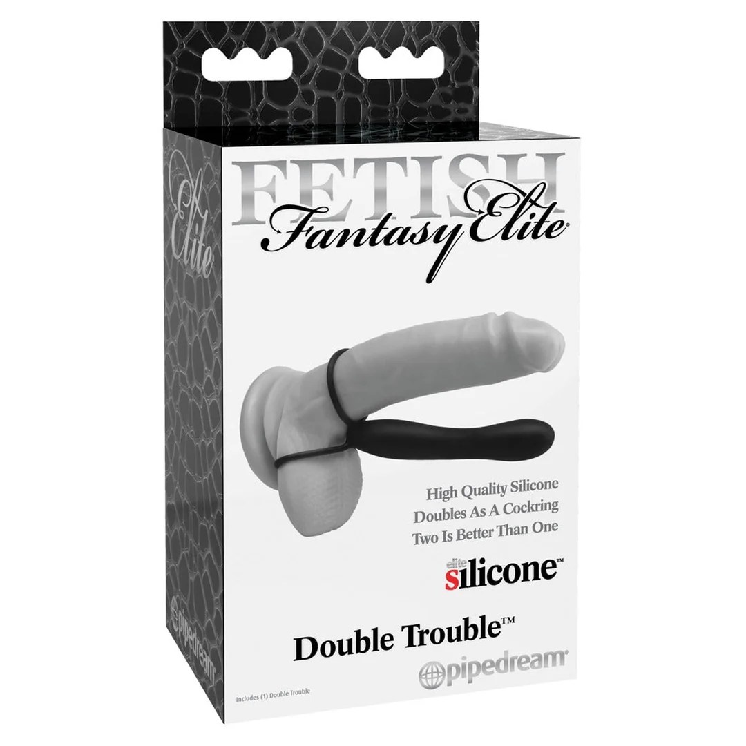 Analdildo mit Penis- und Hodenring 