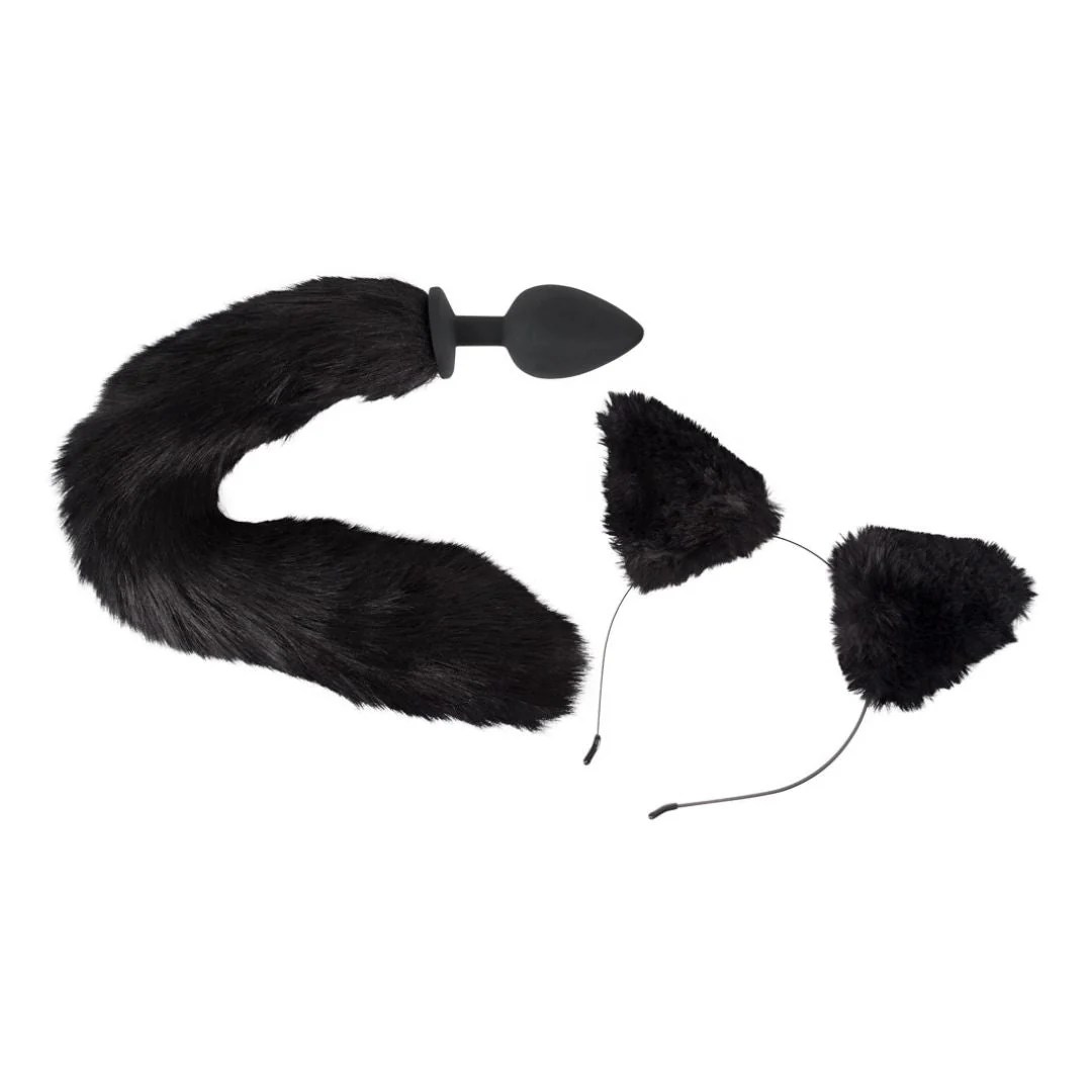 Analplug mit Katzenschwanz plus Katzen-Haarreif