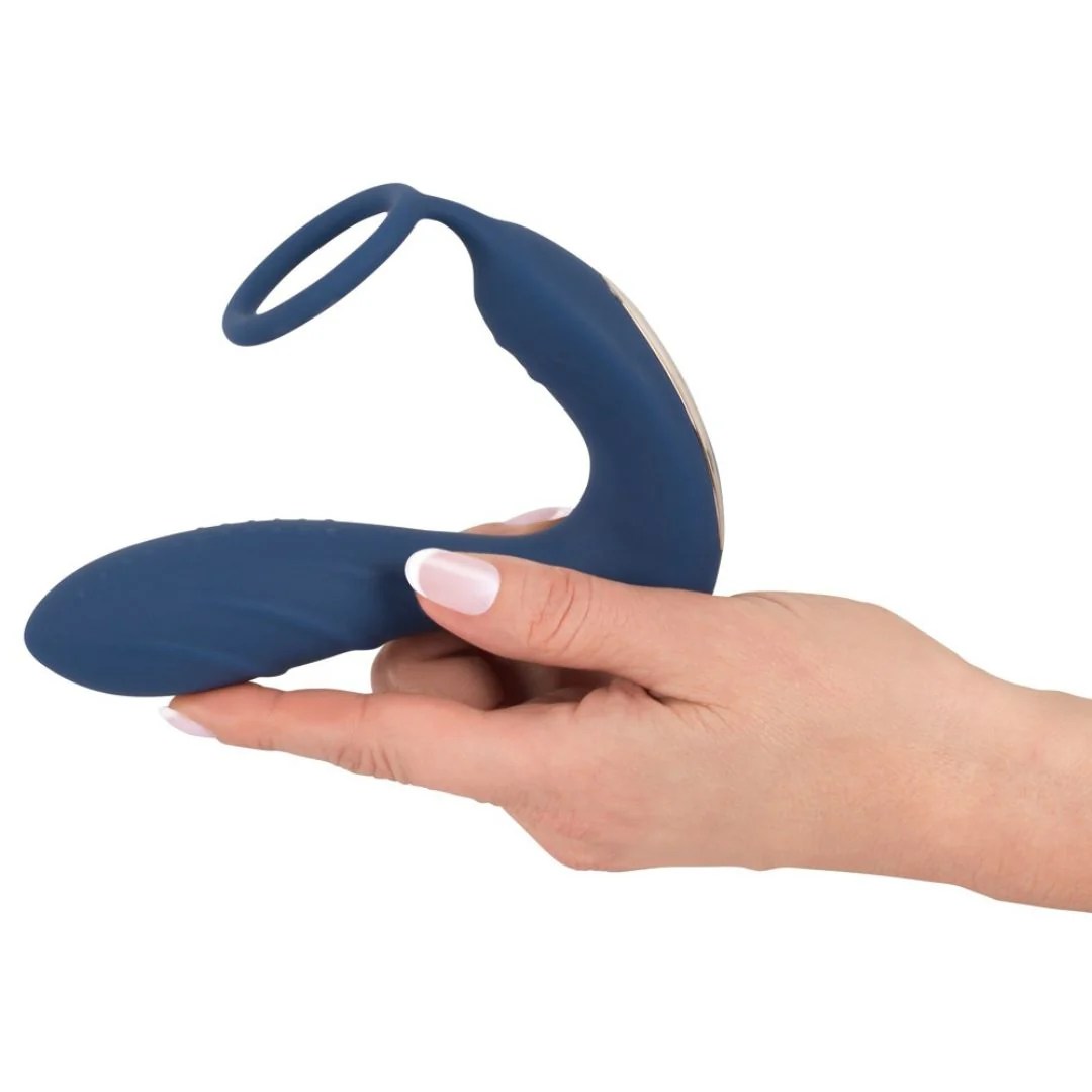 Analplug mit Penisring und Perineumreizer