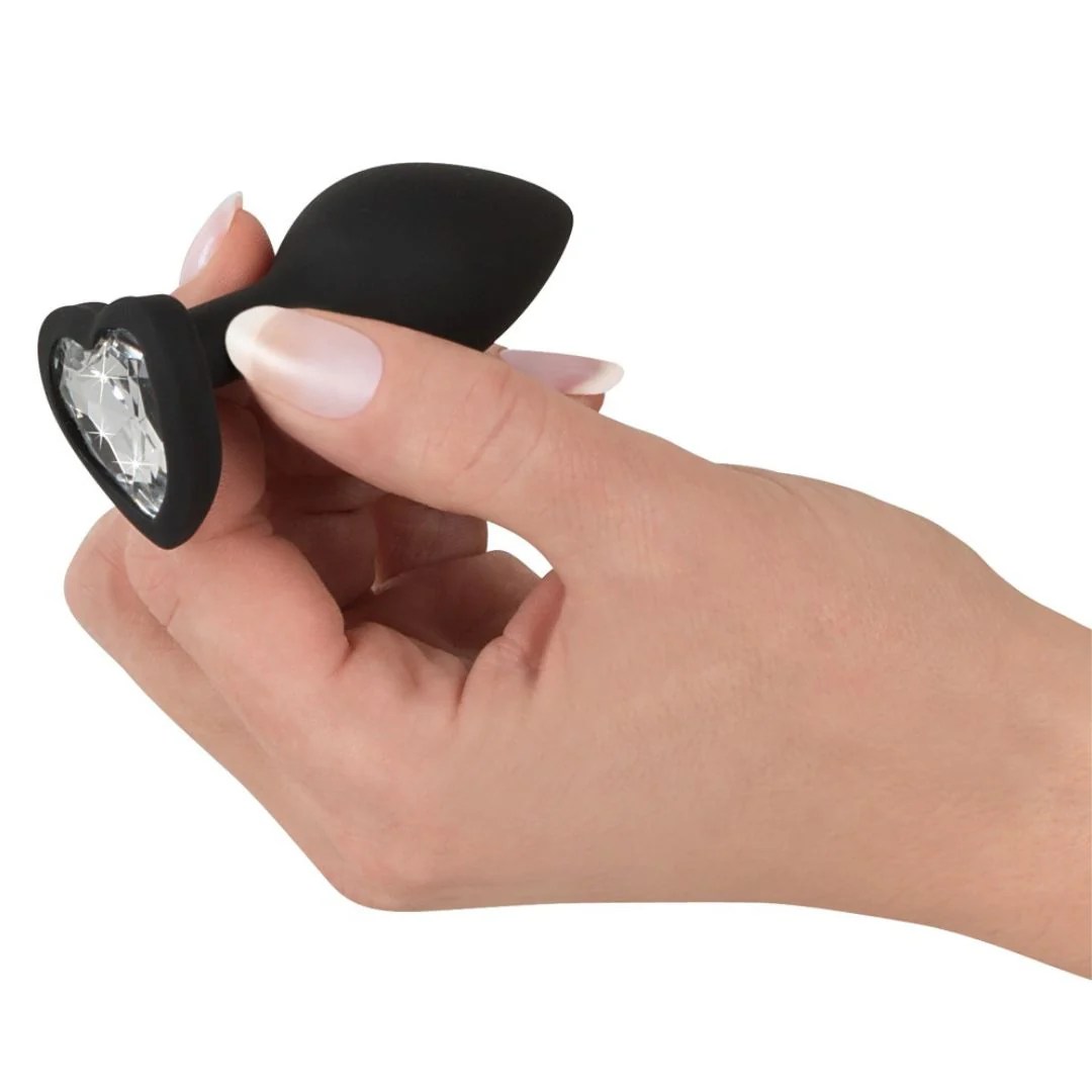 Analplug mit Schmuckstein in Herzform