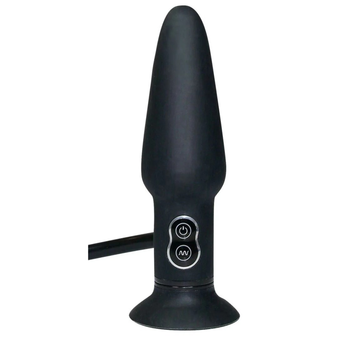 Analplug mit Vibration und Pumpball