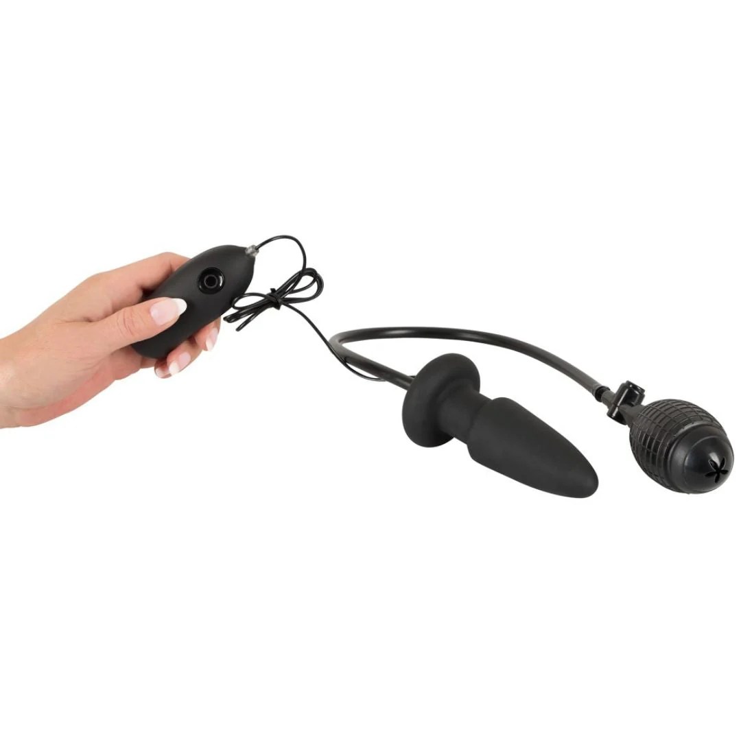 Analplug mit Vibration zum Aufpumpen