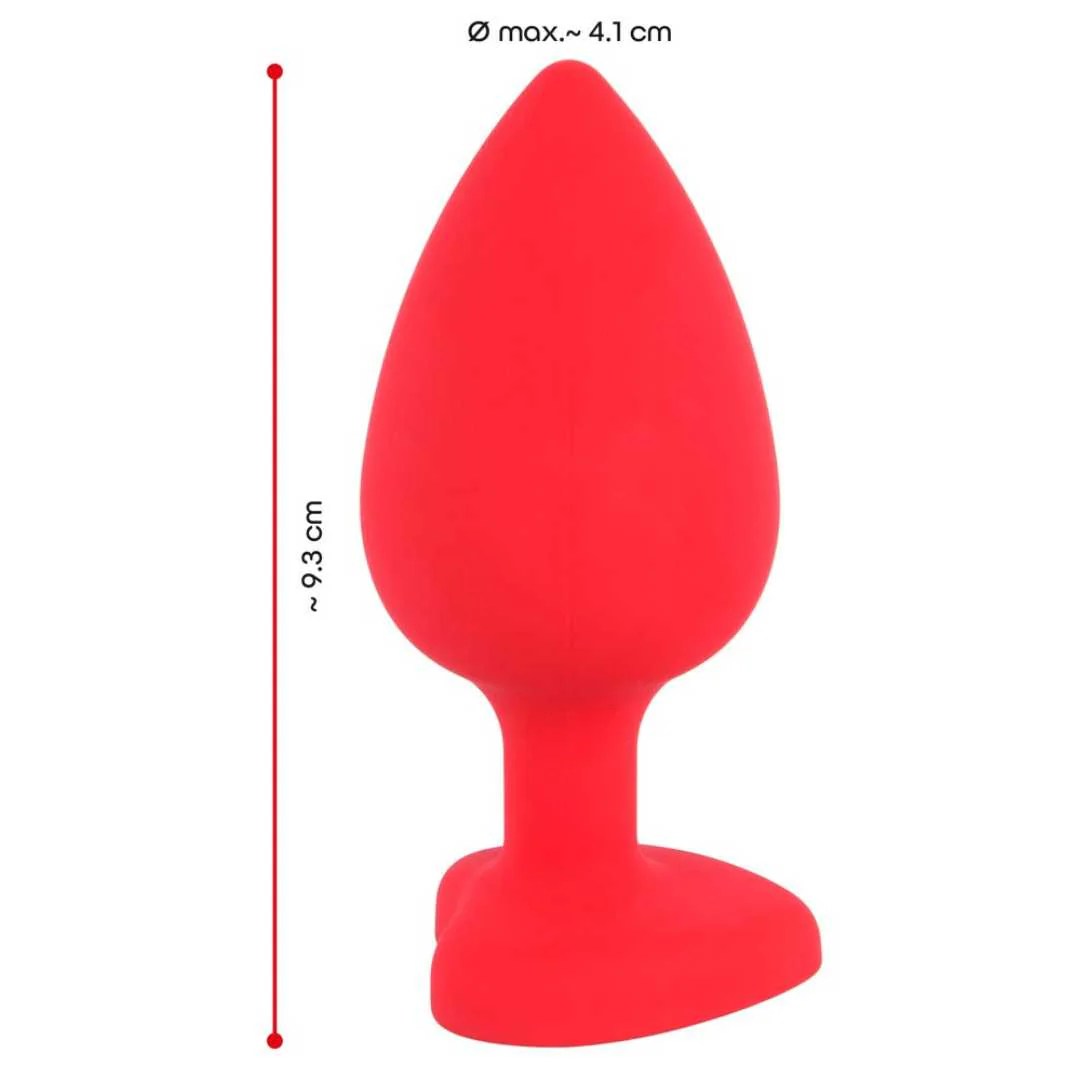 Analplug „Silicone Plug“ mit Stopper in Herzform