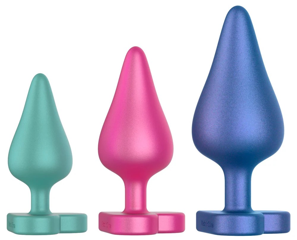 Analplug Set "Luster" im Metallic-Look