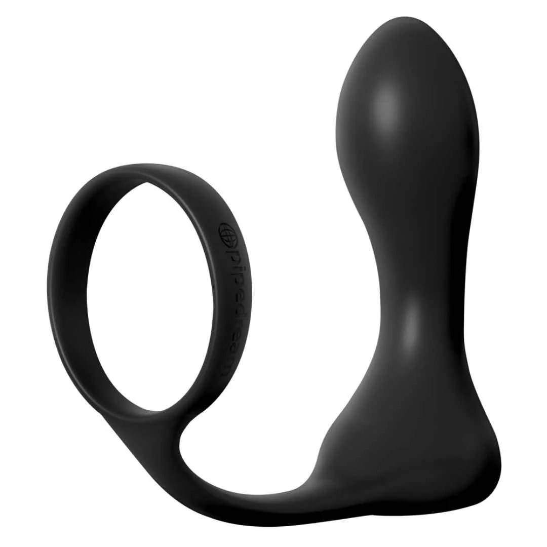 Analvibrator mit Penisring „Rechargeable Ass-Gasm Pro“