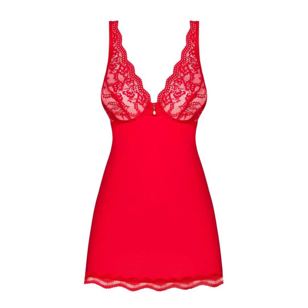 Negligé "Luvae" mit Strass und String