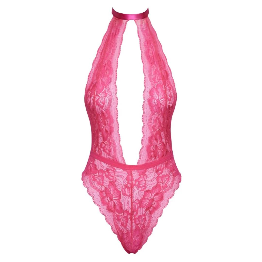 Body aus pinker Spitze