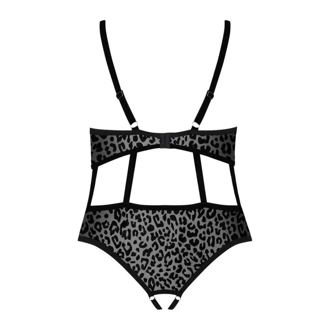 Body ouvert „Jagueria“ im Leo-Look