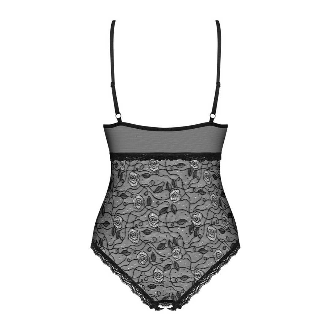 Body ouvert mit Rosenmotiv