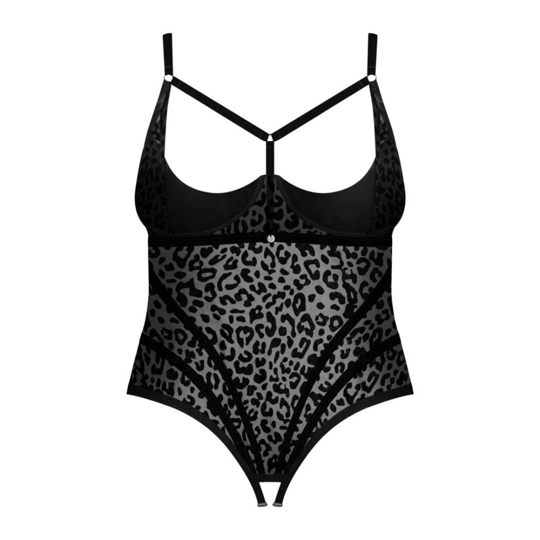 Body ouvert „Jagueria“ im Leo-Look