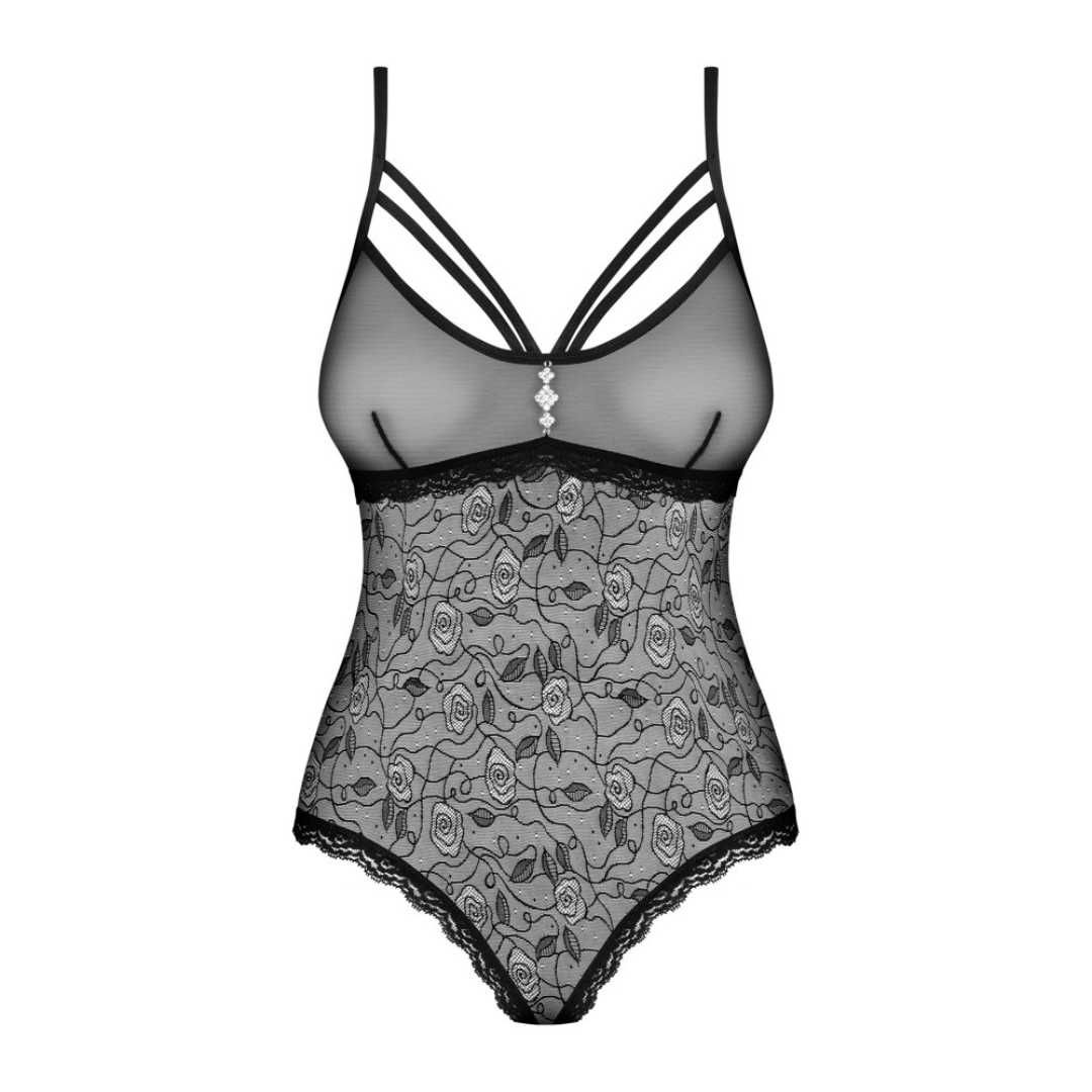 Body ouvert mit Rosenmotiv