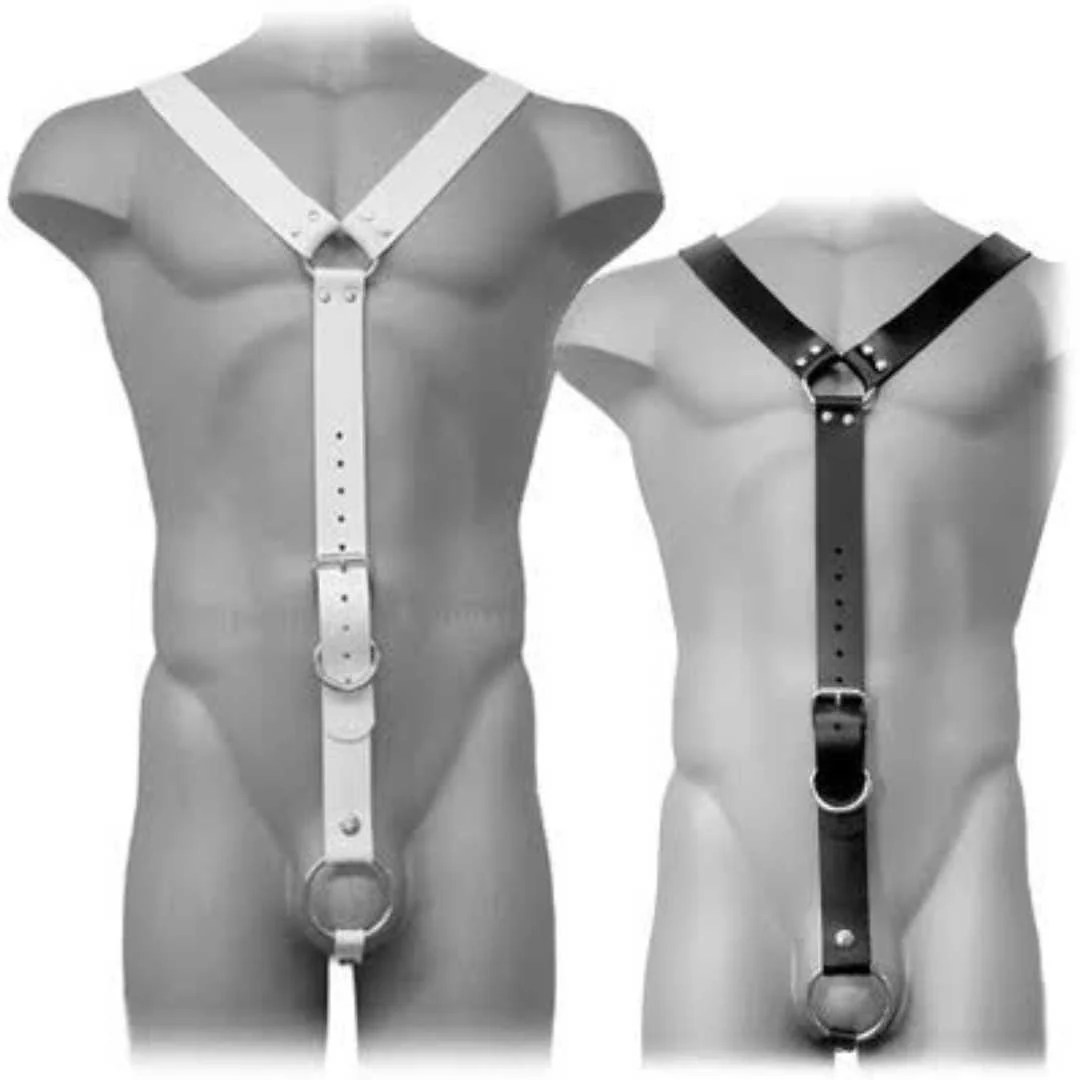 Männer Leder-Harness mit Penisring