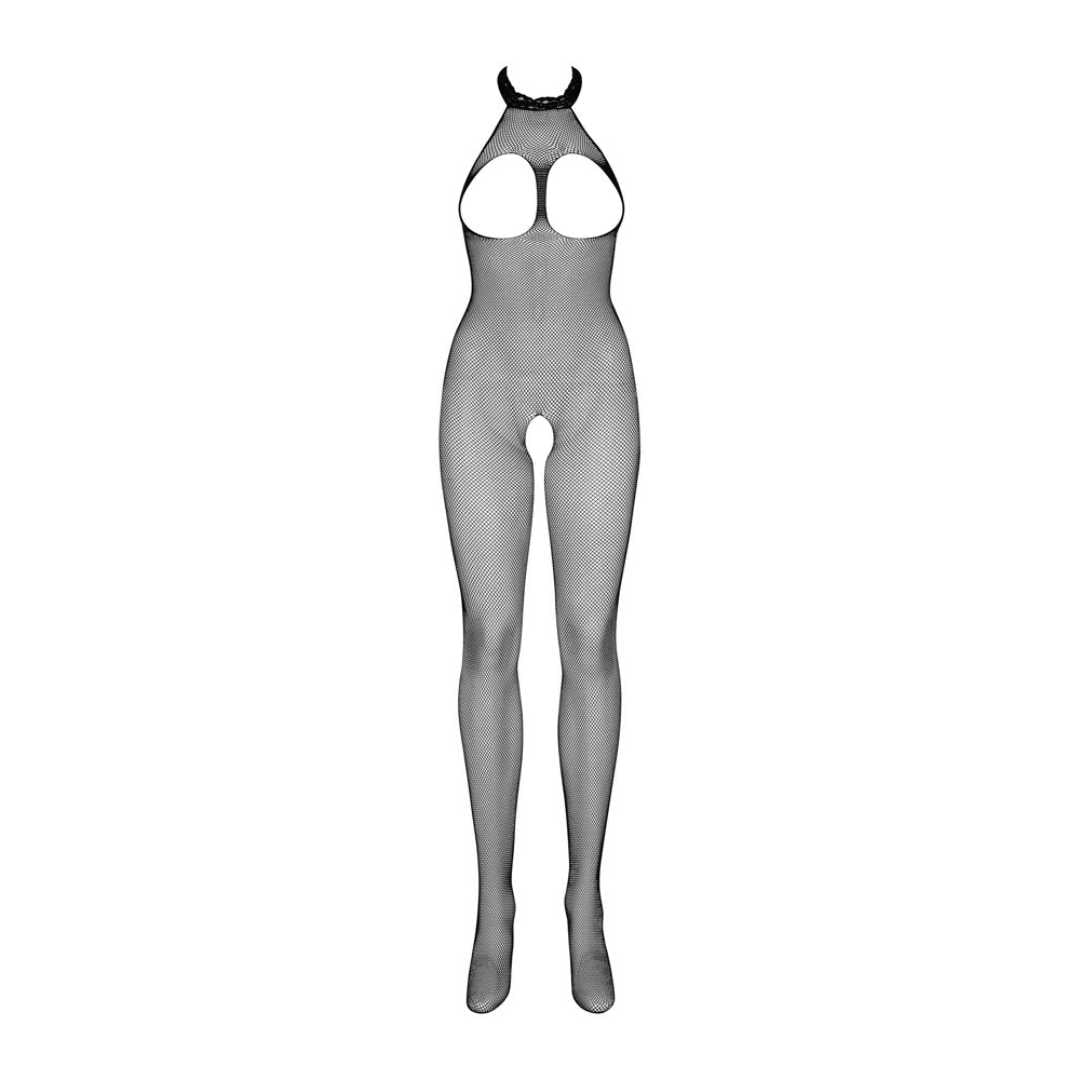 Neckholder-Bodystocking ouvert mit offener Büste