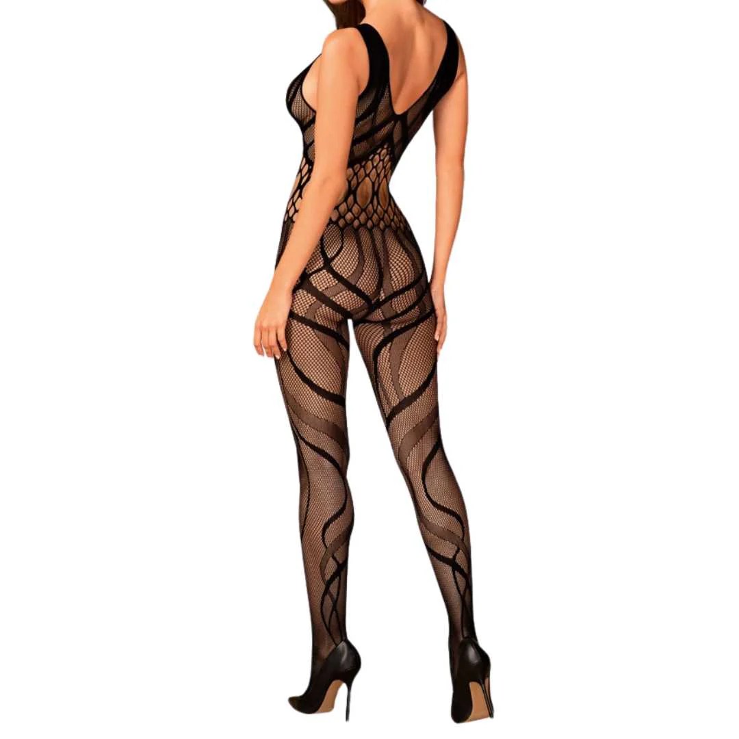 Netz Bodystocking ouvert in extravaganter Optik