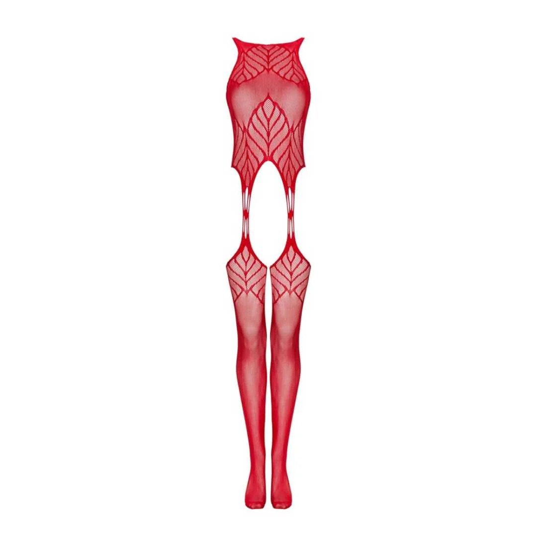Netz-Body mit Strumpfhalter-Design