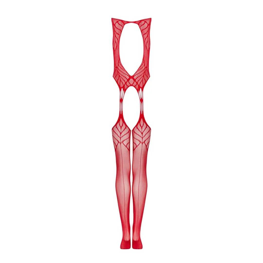 Netz-Body mit Strumpfhalter-Design
