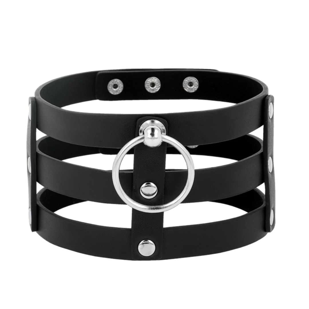 Handgefertigter Choker mit Triple-Band