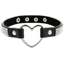 Handgefertigter Choker mit Strasssteinen und Herz Handgefertigter Choker mit Strasssteinen und Herz