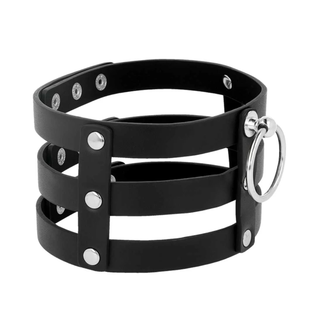 Handgefertigter Choker mit Triple-Band