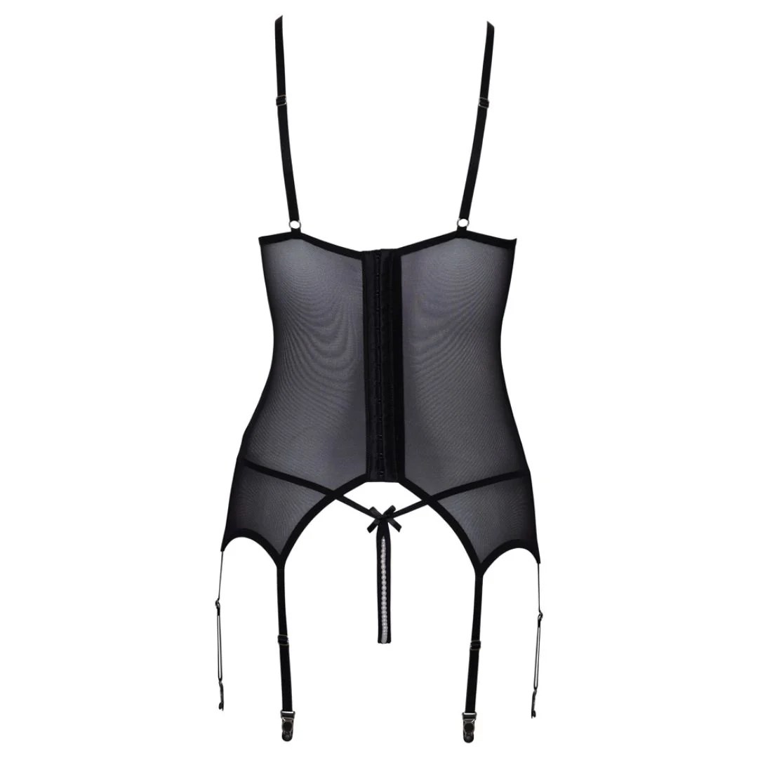 Strapshemd plus String im Ouvert-Set