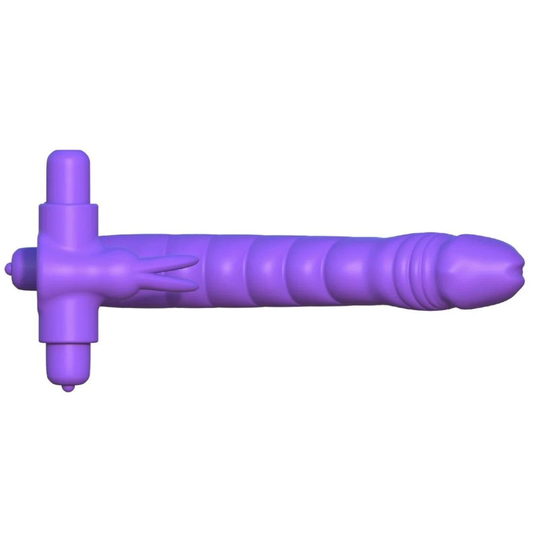 Vibro-Penisring „Silicone Double Penetrator Rabbit“