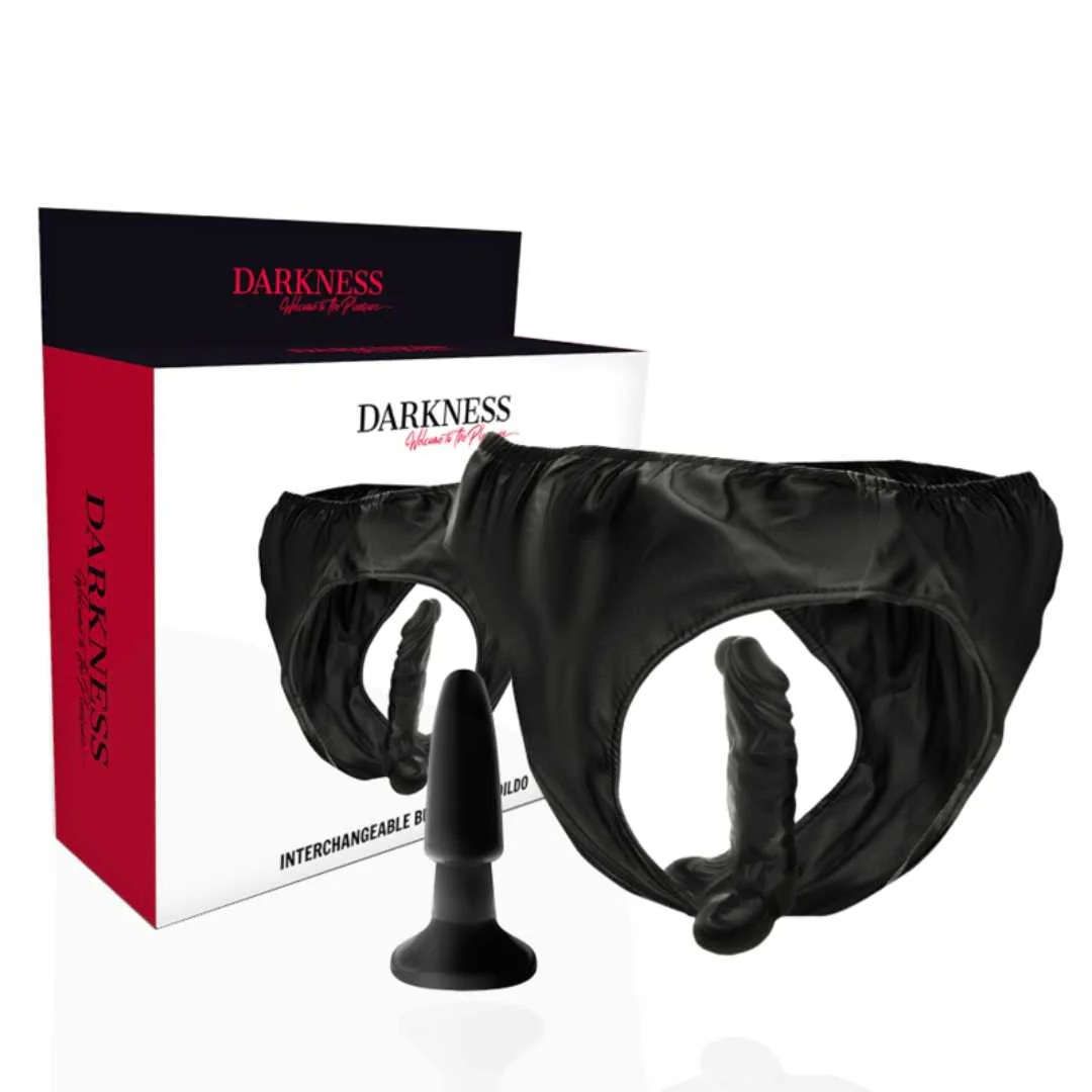 Slip mit Analplug und Dildo