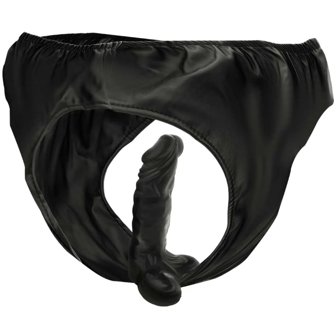 Slip mit Analplug und Dildo