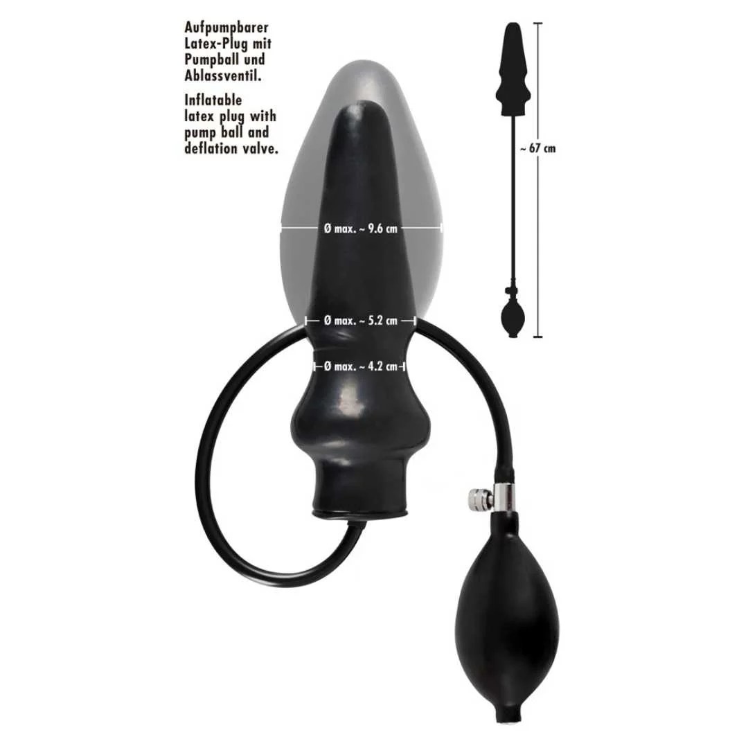 Latex-Analplug zum Aufpumpen