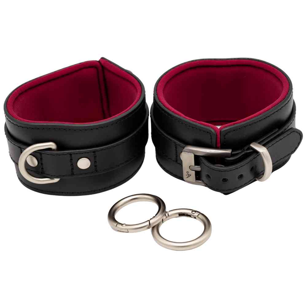 Leder-Fußfesseln "Black Berry"