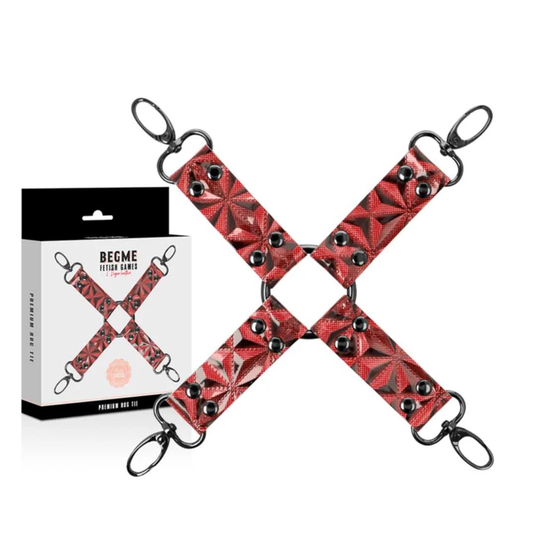 Fesselkreuz in rot-schwarz Optik