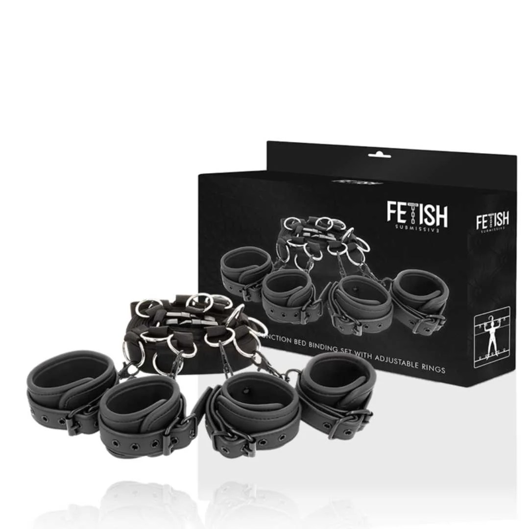 Bettfessel-Set mit Metallringen