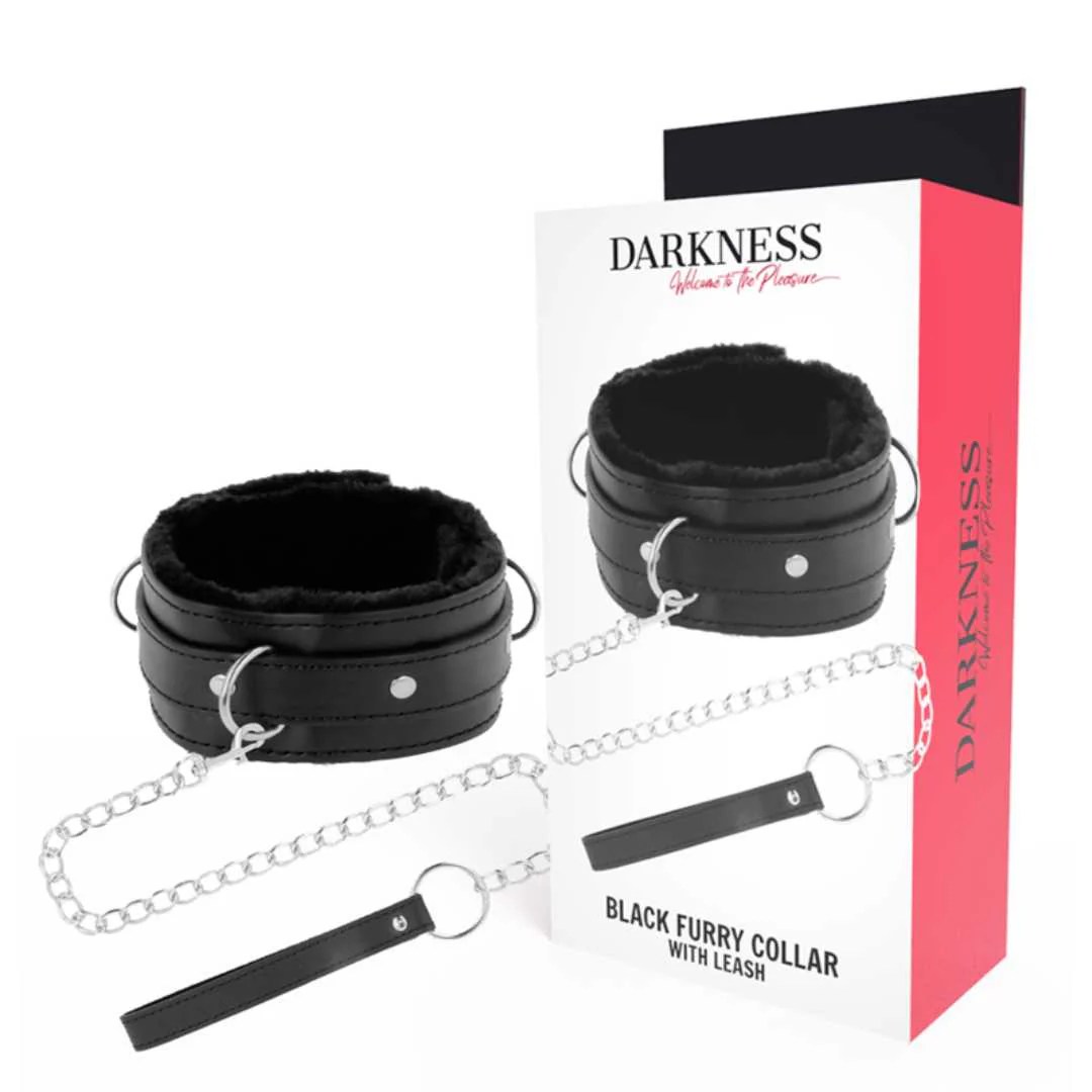 Gepolstertes Halsband mit Leine