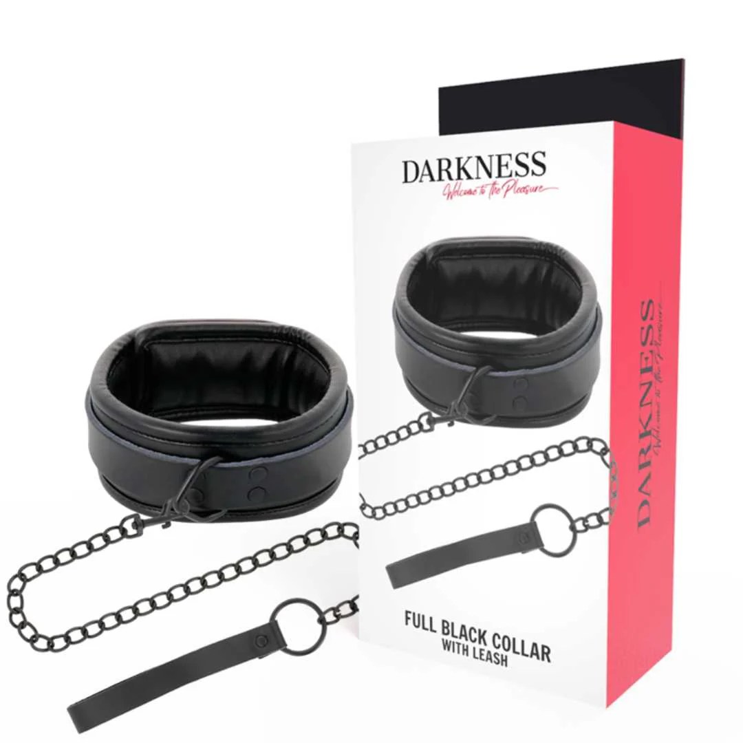 Schlichtes Halsband mit Leine