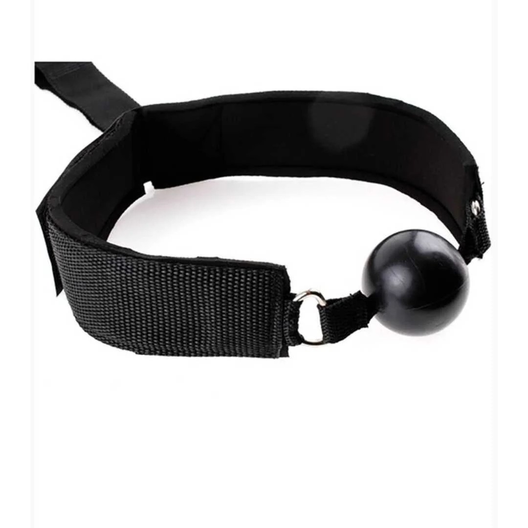 Bondage-Set: Knebel mit Handfesseln