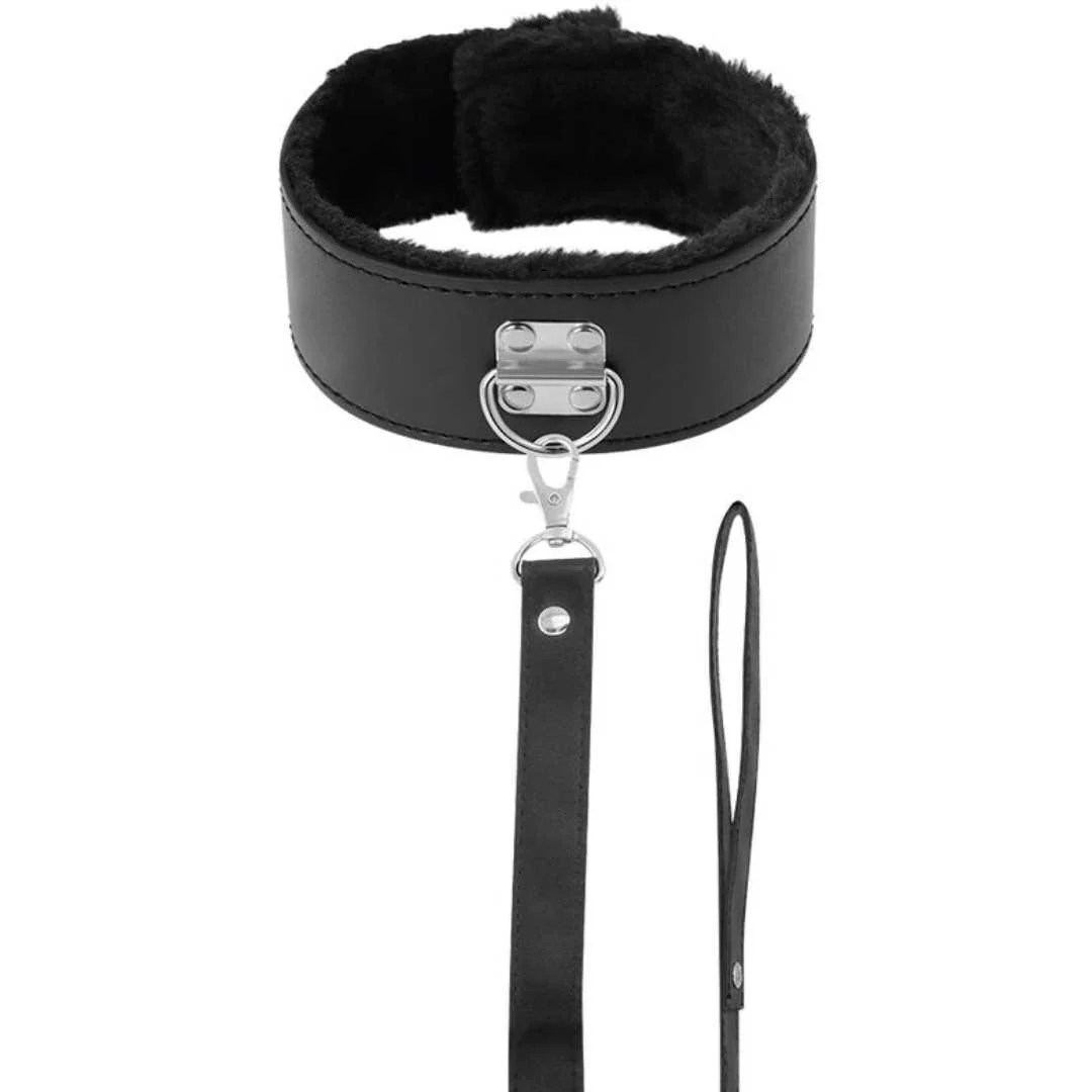 Halsband mit Leine "Titanium"