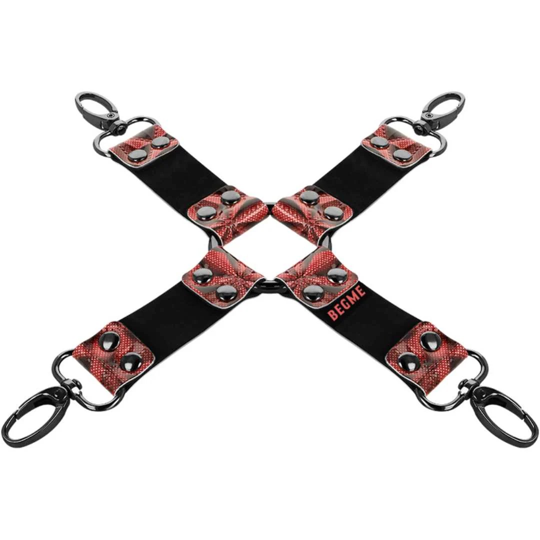 Fesselkreuz in rot-schwarz Optik