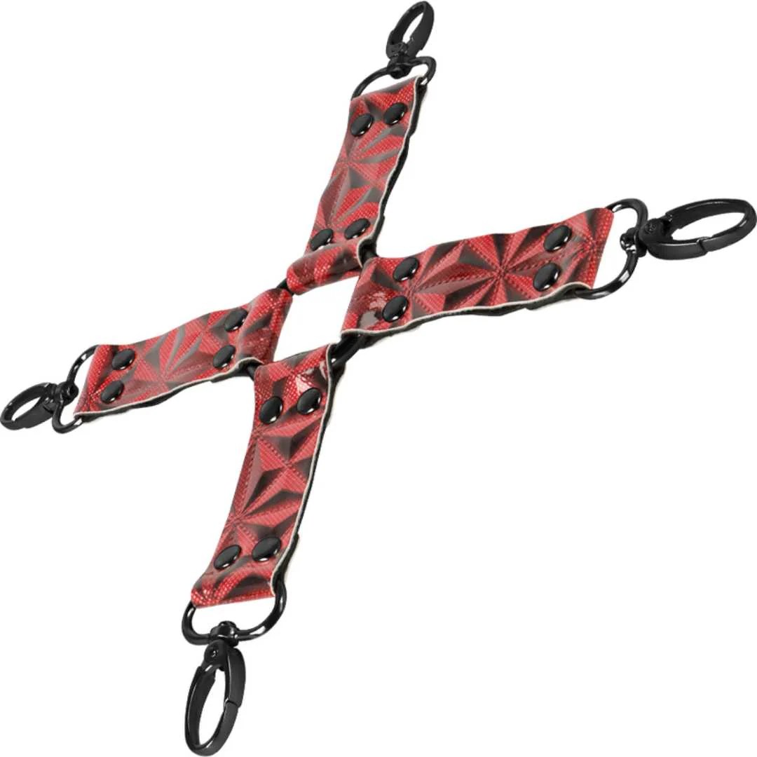 Fesselkreuz in rot-schwarz Optik