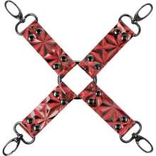 Fesselkreuz in rot-schwarz Optik Fesselkreuz in rot-schwarz Optik