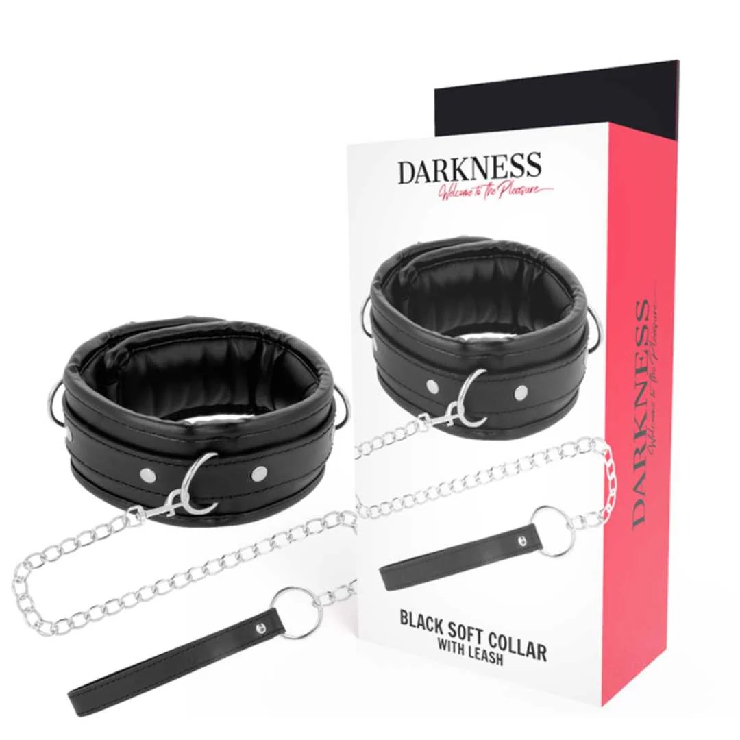 Gepolstertes Halsband mit Leine