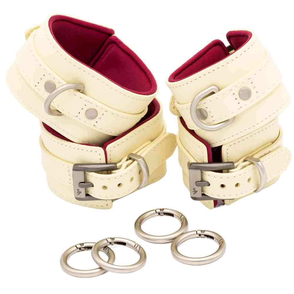 Leder Fesselset "Red Berry"