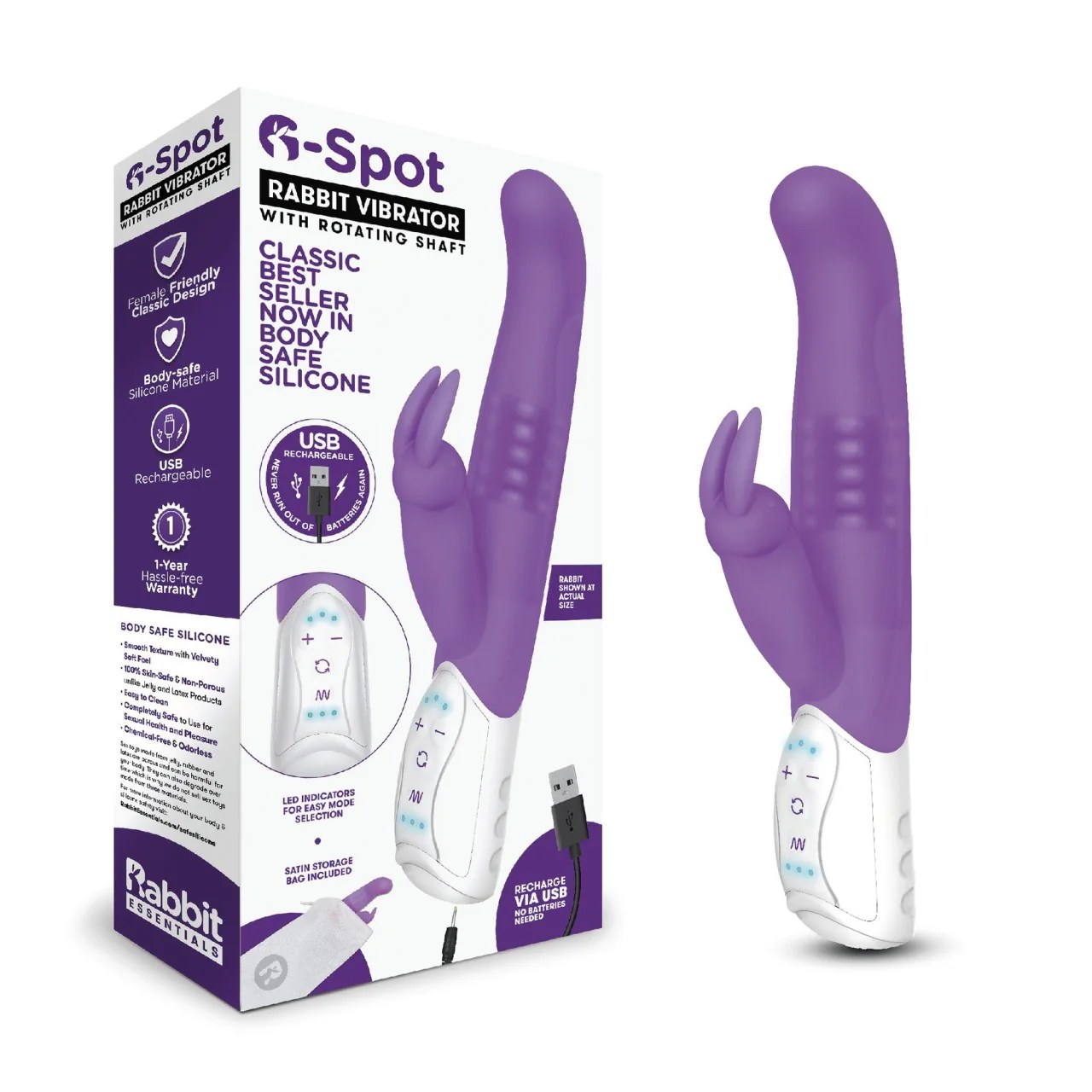 Rabbitvibrator „G-Spot with rotating shaft“