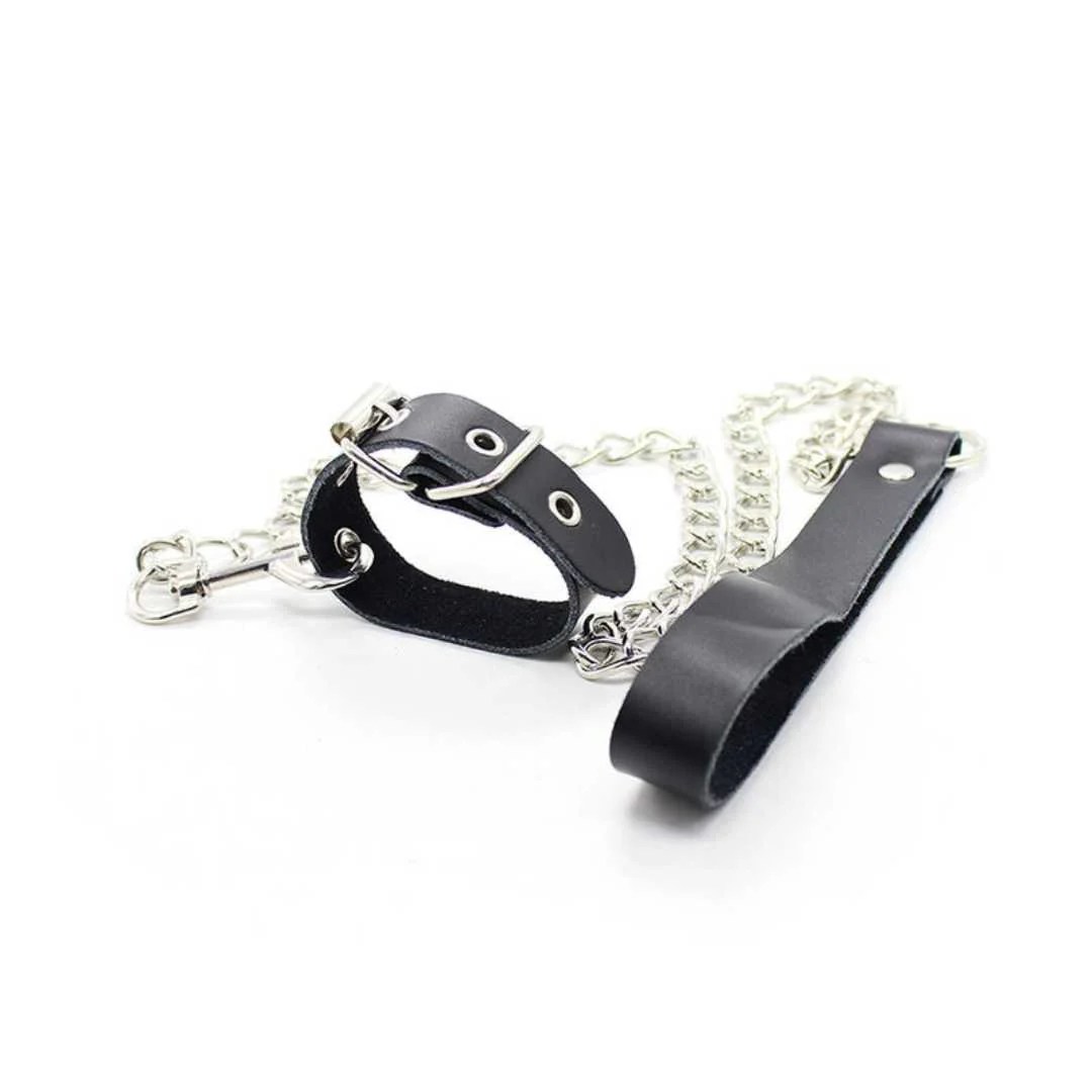 Leder-Penisband mit Leine